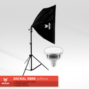Jackal SB85 Softbox 85W E27 5500K LED izzóval, 2m állvánnyal