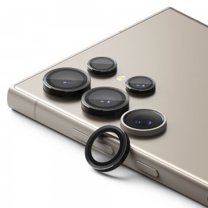 Samsung Galaxy S24 Ultra Ringke kameralencsevédő üvegfólia fekete
