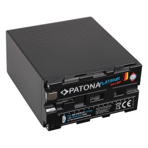 PATONA Platinum Sony NP-F970 NP-F960 NP-F950 akkumulátor Tesla cellákkal hőálló V1 tokban 10.000mAh-1