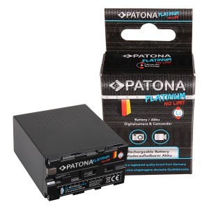 PATONA Platinum Sony NP-F970 NP-F960 NP-F950 akkumulátor Tesla cellákkal hőálló V1 tokban 10.000mAh