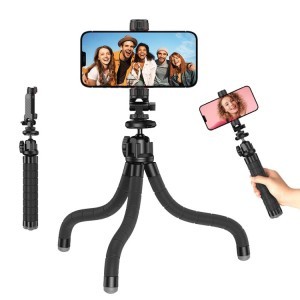 Apexel APL-JJ025 flexibilis tripod, állvány mobiltelefonhoz, akciókamerához bluetooth kioldóval-9