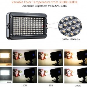 VILTROX VL-162T LED lámpa, világítás 3300K-5600K-2