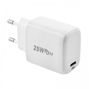 Foneng EU40 USB-C hálózati töltő adapter 25W PD QC 3.0 (fehér)