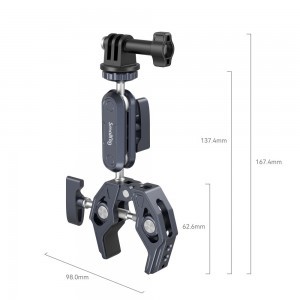 SmallRig Crab-Shaped Clamp, bilincs, satu és gömbfejes Magic Arm (3757B)-5