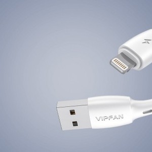 Vipfan Racing X05 USB-A - Lightning kábel 3A, 1m (fehér)