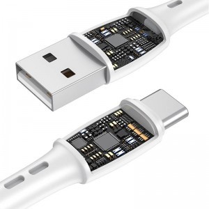 Vipfan Racing X05 USB-A - USB-C kábel 3A, 1m (fehér)