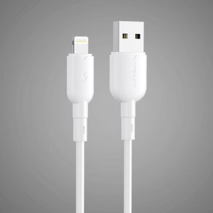 Vipfan Colorful X11 USB-A - Lightning kábel 3A, 1m (fehér)
