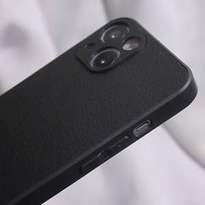 Xiaomi Redmi A1/A2 bőrhatású tok fekete