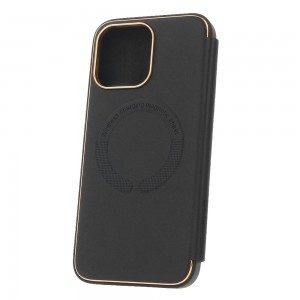 iPhone 13/14 Smart Gold Frame Mag tok fekete