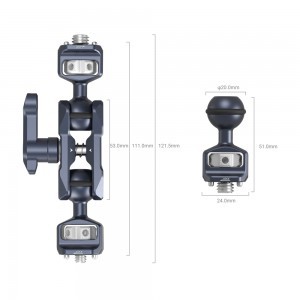 SmallRig Magic Arm dupla gömbfejjel (1/4''-20 csavar és ARRI rögzítőcsavar) (3874)-1