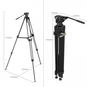 SmallRig FreeBlazer Heavy-Duty Aluminum Alloy Tripod Kit AD-80, fluid fejes videó állvány (4163)-2