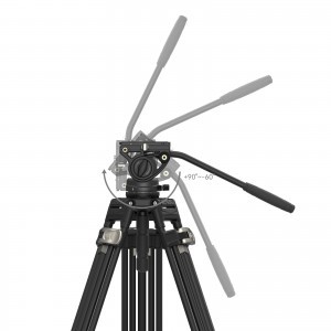 SmallRig FreeBlazer Heavy-Duty Aluminum Alloy Tripod Kit AD-80, fluid fejes videó állvány (4163)-4