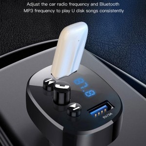 XO BCC02 Bluetooth FM transmitter MP3 autós töltő 15W fekete