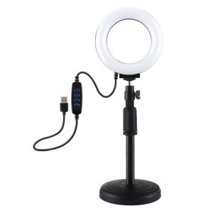 PULUZ LED körfény, körlámpa, ringlight állítható asztali állvánnyal (PU391)-1