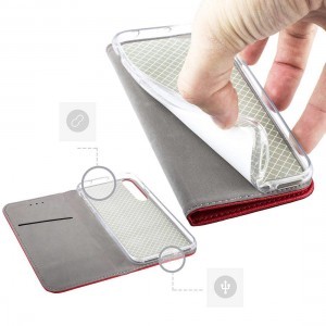 Samsung Galaxy A54 5G mágneses fliptok piros