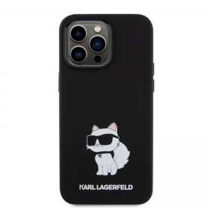 iPhone 15 Pro Karl Lagerfeld Liquid Silicone Choupette NFT tok fekete (KLHCP15LSNCHBCK)