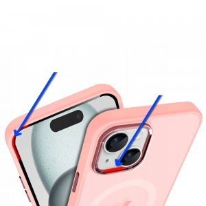 iPhone 15 Plus Matt MagSafe tok világos rózsaszín