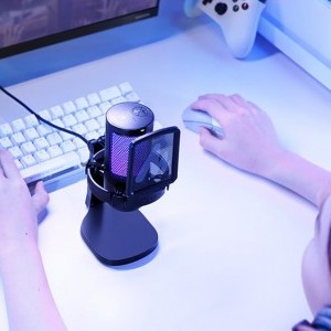 Maono DGM20 gaming, gamer mikrofon pop filterrel, RGB világítással fekete-2