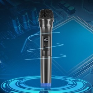 PULUZ UHF vezeték nélküli dinamikus mikrofon LED kijelzővel, 3.5mm vevővel (PU628B)-4