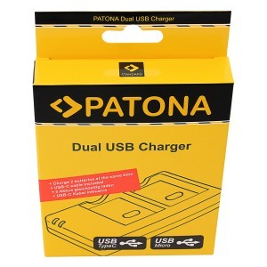 PATONA Dual Quick-Charger Sony NP-FZ100 A7 III A7M3 Alpha 7 III A7 R III A7RM3 Alpha 7 R III USB-C akkumulátor töltő-1