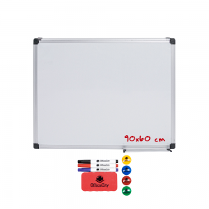 OfficeCity mágnestábla alumínium kerettel 90x60 cm (WB9060) törölhető mágnes tábla whiteboard mágneses 60x90 cm (ST-127)
