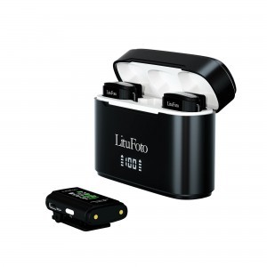 LituFoto VM12 vezeték nélküli mikrofon (2 adó + 1 vevő) töltődobozzal (3.5mm jack/lightning/USB-C) (iOS iPhone/Android)-12