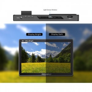 FEELWORLD LUT11H 10.1'' Ultra fényerős 2000nit 4K HDMI terepi monitor Kit-7