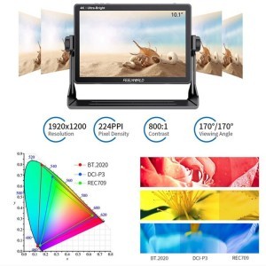 FEELWORLD LUT11 10.1'' Ultra fényerős 2000nit 4K HDMI terepi monitor Kit-6