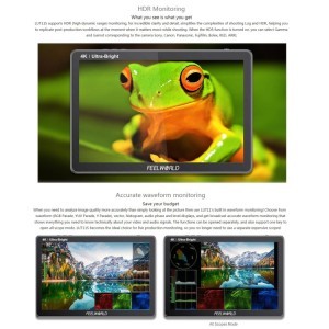 FEELWORLD LUT11 10.1'' Ultra fényerős 2000nit 4K HDMI terepi monitor Kit-9