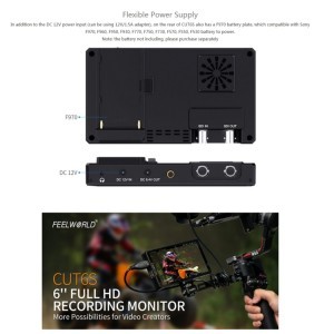 FEELWORLD CUT6S 6'' 4K HDMI 3G-SDI monitor-11