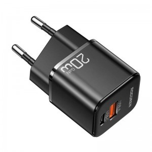 Rocoren hálózati töltő adapter MiniGaN USB-C, USB, 20W (fekete)-2