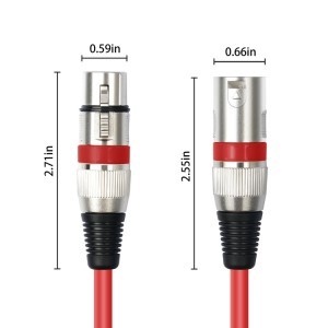 XLR 3 tűs anya-apa audiokábel 1m (10db-os készlet)-4