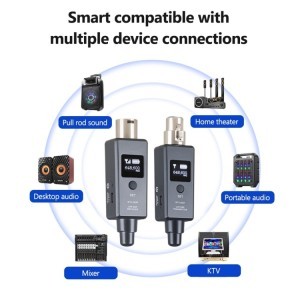 MTU-002 vezeték nélküli mikrofon rendszer UHF DSP adó és vevő XLR-2