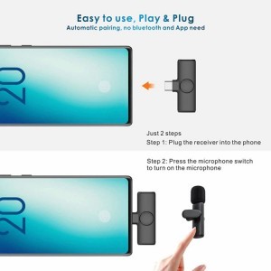 Vezeték nélküli mikrofon USB-C / Type-C vevővel-5
