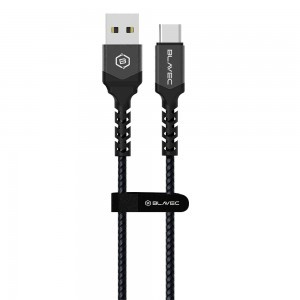 Blavec Raptor USB-A - USB-C kábel PD 66W 6A 1m, fekete-szürke (CRA-UC6BG10)-0