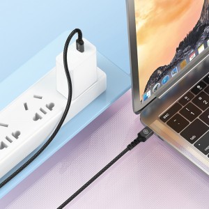 Blavec Raptor USB-A - USB-C kábel PD 66W 6A 1m, fekete-szürke (CRA-UC6BG10)-5