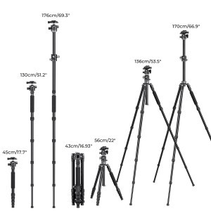 KF Concept T255A4+BH-32L fényképező állvány, tripod gömbfejjel 170cm (KF09.085V5)-1