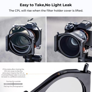 KF Concept négyzet alakú szűrőtartó rendszer Pro Kit (szűrőtartó + 95mm CPL szűrő + négyzet alakú ND1000 + 4 szűrőadapter gyűrű) (SKU.1878)-6