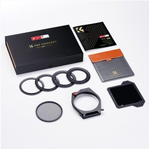 KF Concept négyzet alakú szűrőtartó rendszer Pro Kit (szűrőtartó + 95mm CPL szűrő + négyzet alakú ND1000 + 4 szűrőadapter gyűrű) (SKU.1878)-1