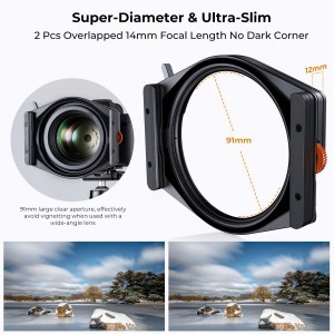 KF Concept négyzet alakú szűrőtartó rendszer Pro Kit (szűrőtartó + 95mm CPL szűrő + négyzet alakú ND1000 + 4 szűrőadapter gyűrű) (SKU.1878)-8