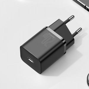 Baseus Super Si 1C Hálózati töltő adapter USB Type-C QC PD 20W 3A fehér (CCSUP-B02)-3