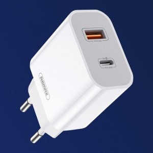 Remax RP-U68 hálózati töltő adapter USB-C, USB-A, 20W (fehér)-2