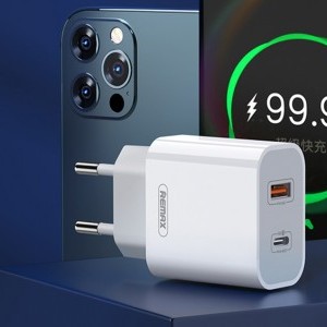 Remax RP-U68 hálózati töltő adapter USB-C, USB-A, 20W (fehér)-3