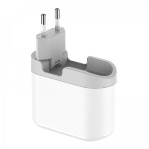 Budi 328E hálózati töltő adapter USB-A QC3.0 + USB-C PD 18W + EU/UK/US adapterekkel (fehér)-2