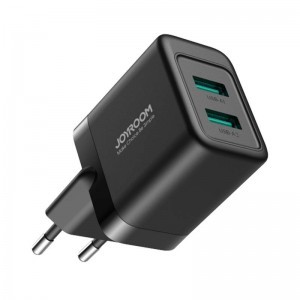 Joyroom JR-TCN01 hálózati töltő adapter 2x USB-A 2.4A fekete