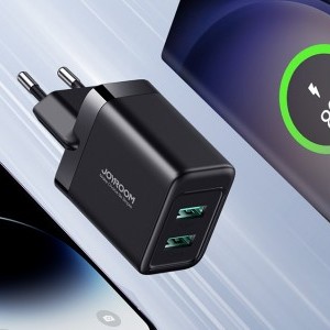 Joyroom JR-TCN01 hálózati töltő adapter 2x USB-A 2.4A fekete-2