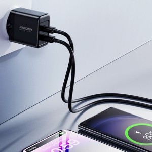 Joyroom JR-TCN01 hálózati töltő adapter 2x USB-A 2.4A fekete-4