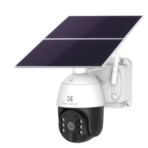 KF Concept napelemes 4G vezeték nélküli biztonsági kültéri kamera 2K beépített akkumulátorral, mikrofonnal, hangszóróval, infravörös éjszakai 12m hatótávval (KF50.0025EU)