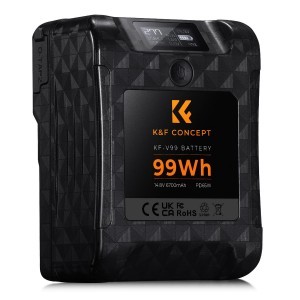 KF Concept 99Wh mini V Mount akkumulátor 14.8V 6700mAh, 65W PD USB-C, USB-A, BP, D-TAP (KF28.0024)