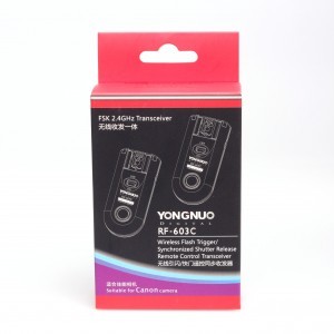 Yongnuo RF 603 II C3 Rádiós kioldó 2,4 GHz vaku és f.gép kioldó szett Canon C3 + Univerzális-3